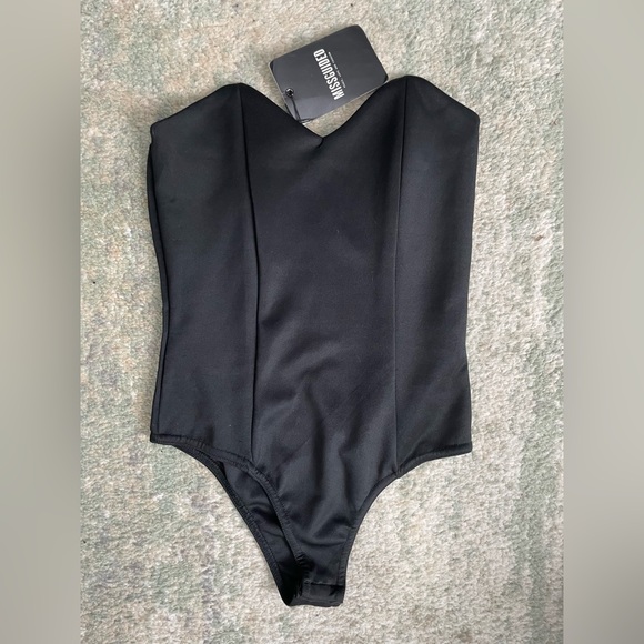 MISSGUIDED Black Leotard WITH TAGS - Picture 1 of 2
